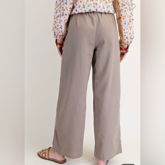 Wide Leg Taupe Pants - Picture 4 of 4